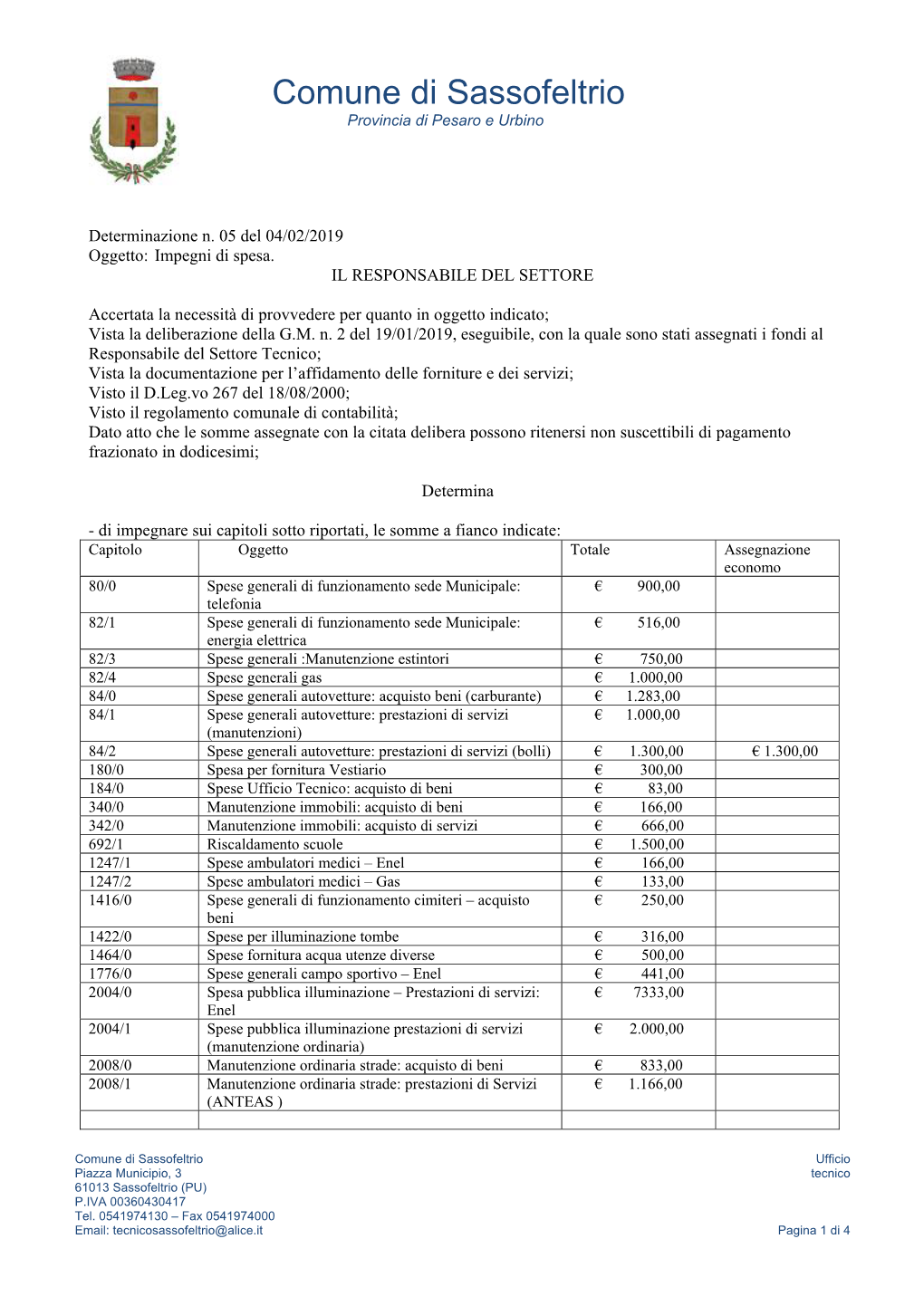 Comune Di Sassofeltrio Provincia Di Pesaro E Urbino