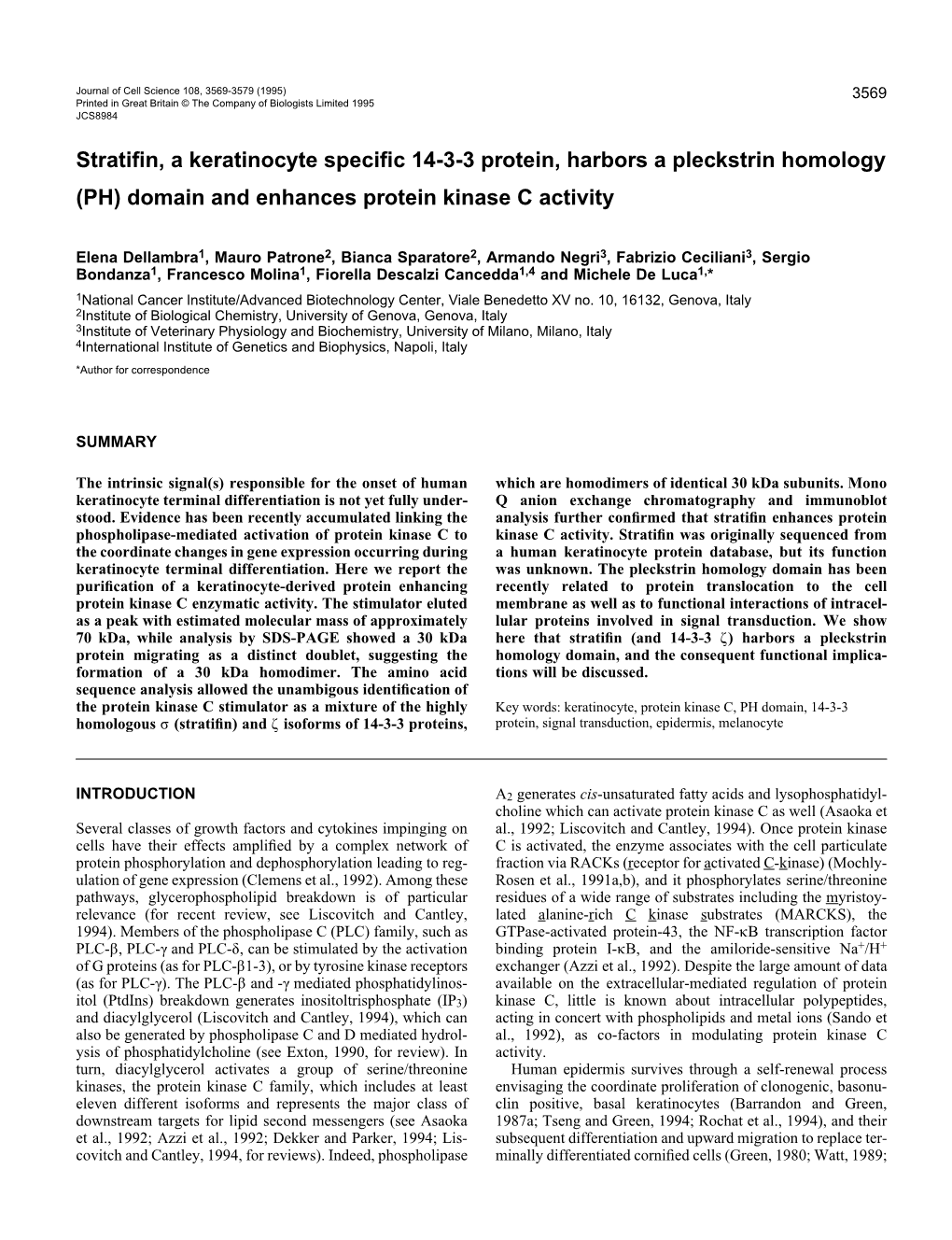 (PH) Domain and Enhances Protein Kinase C Activity