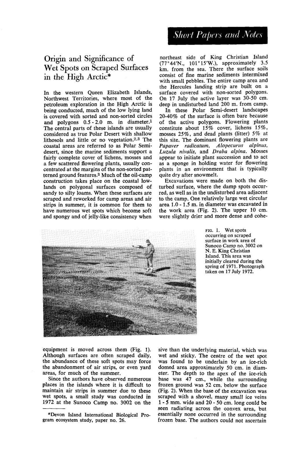 Origin and Significance of Wet Spots on Scraped Surfaces in the High