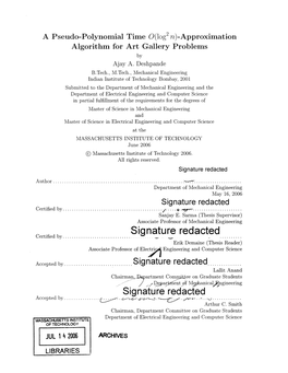 Approximation Algorithm for Art Gallery Problems by Ajay A