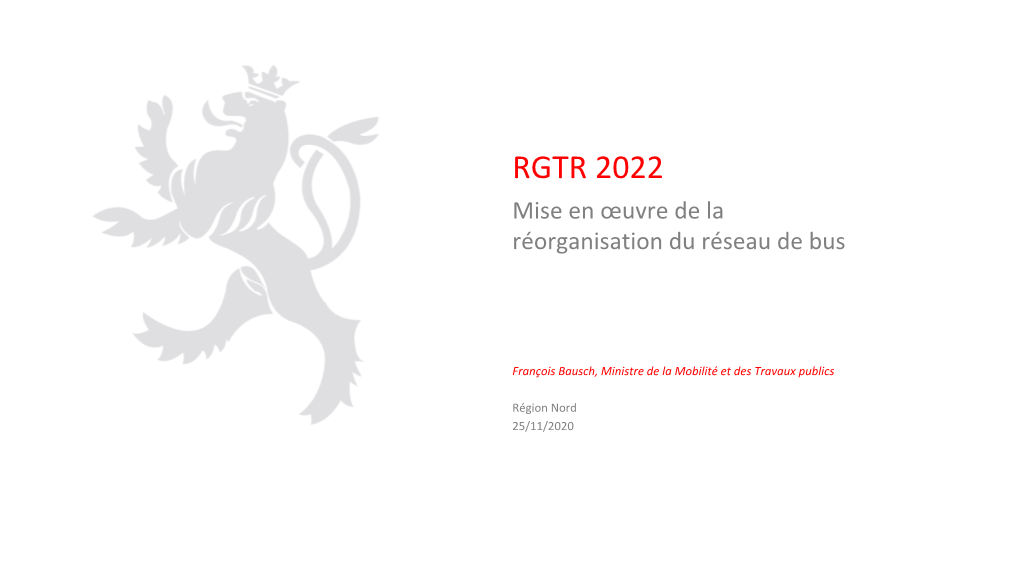 RGTR 2022 Mise En Œuvre De La Réorganisation Du Réseau De Bus