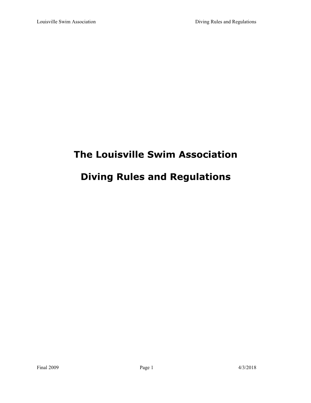 The Louisville Swim Association