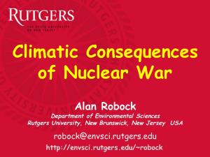 Climatic Consequences of Nuclear War