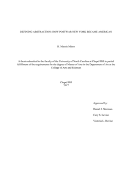 Defining Abstraction: How Postwar New York Became American