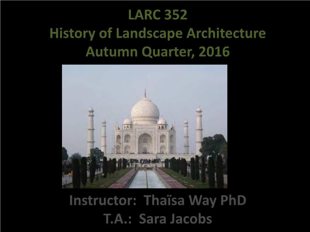 2016.LA 352.Lecture 7. Chinese Garden Introduction