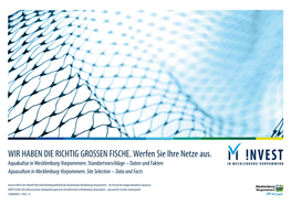 Aquaculture in Mecklenburg-Vorpommern. Site Selection – Data and Facts