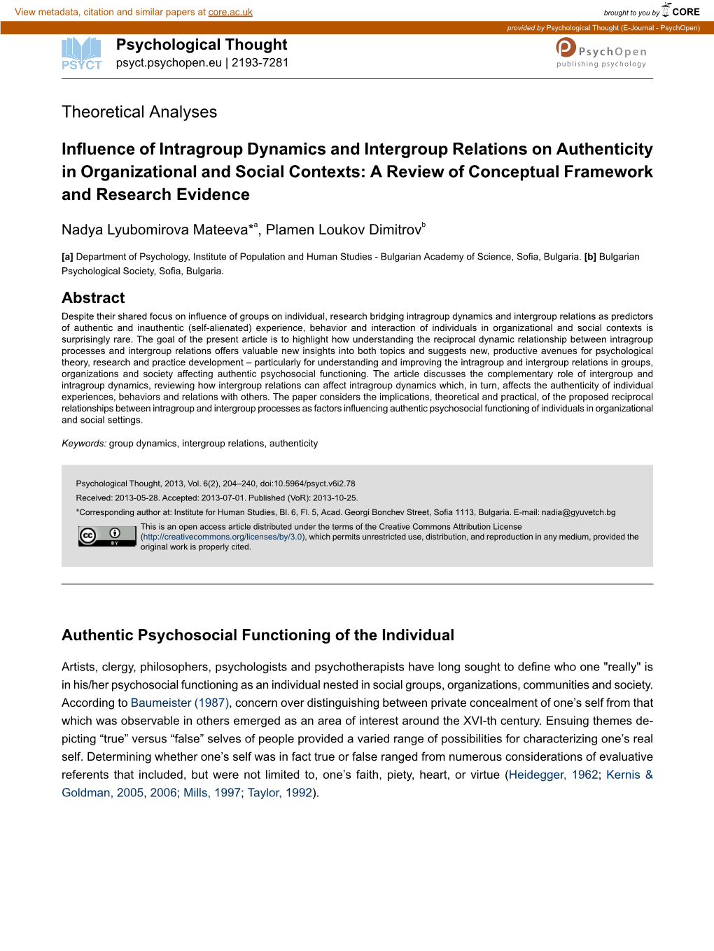 Influence of Intragroup Dynamics and Intergroup Relations On