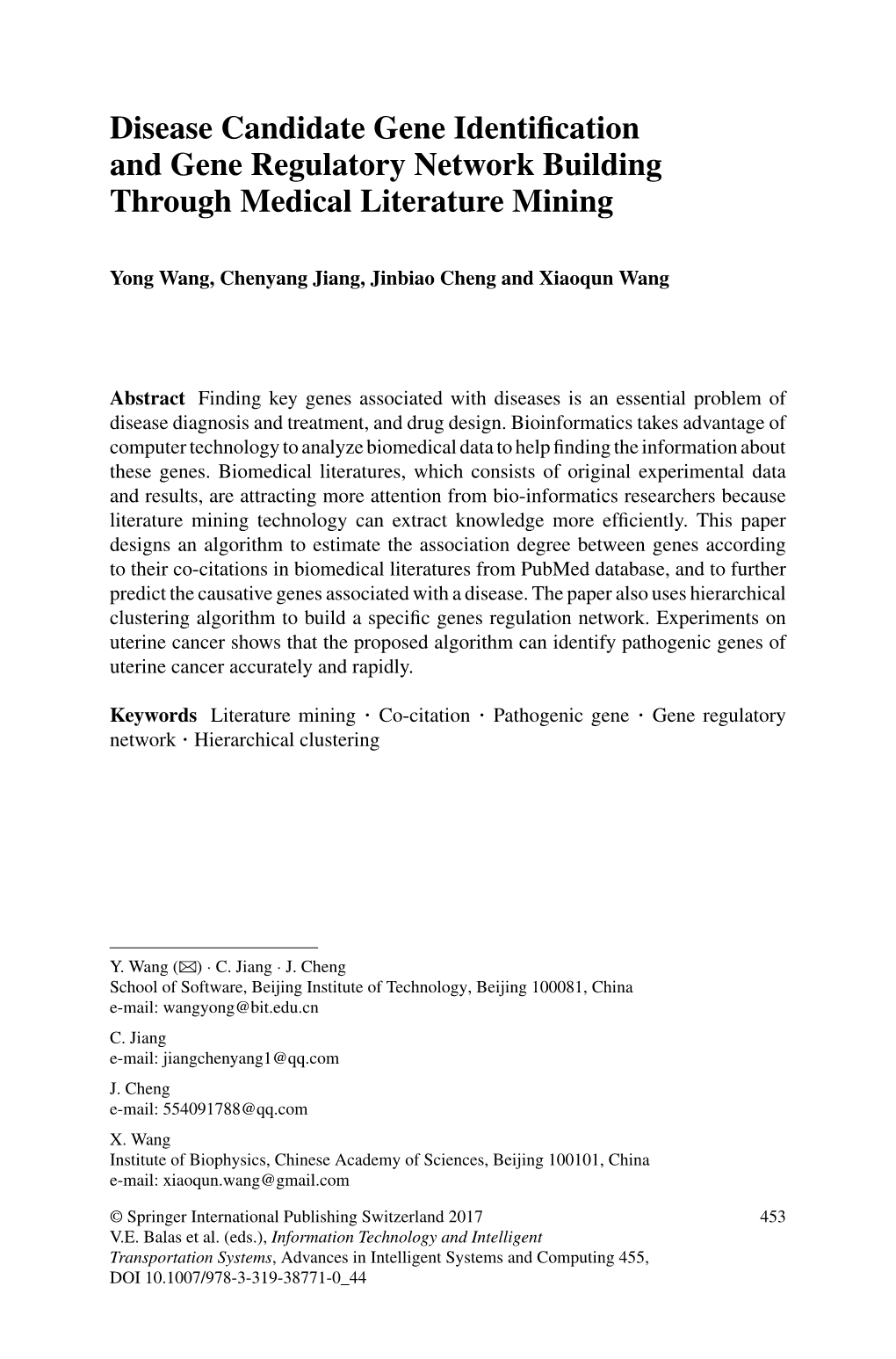 Disease Candidate Gene Identification and Gene Regulatory Network Building Through Medical Literature Mining