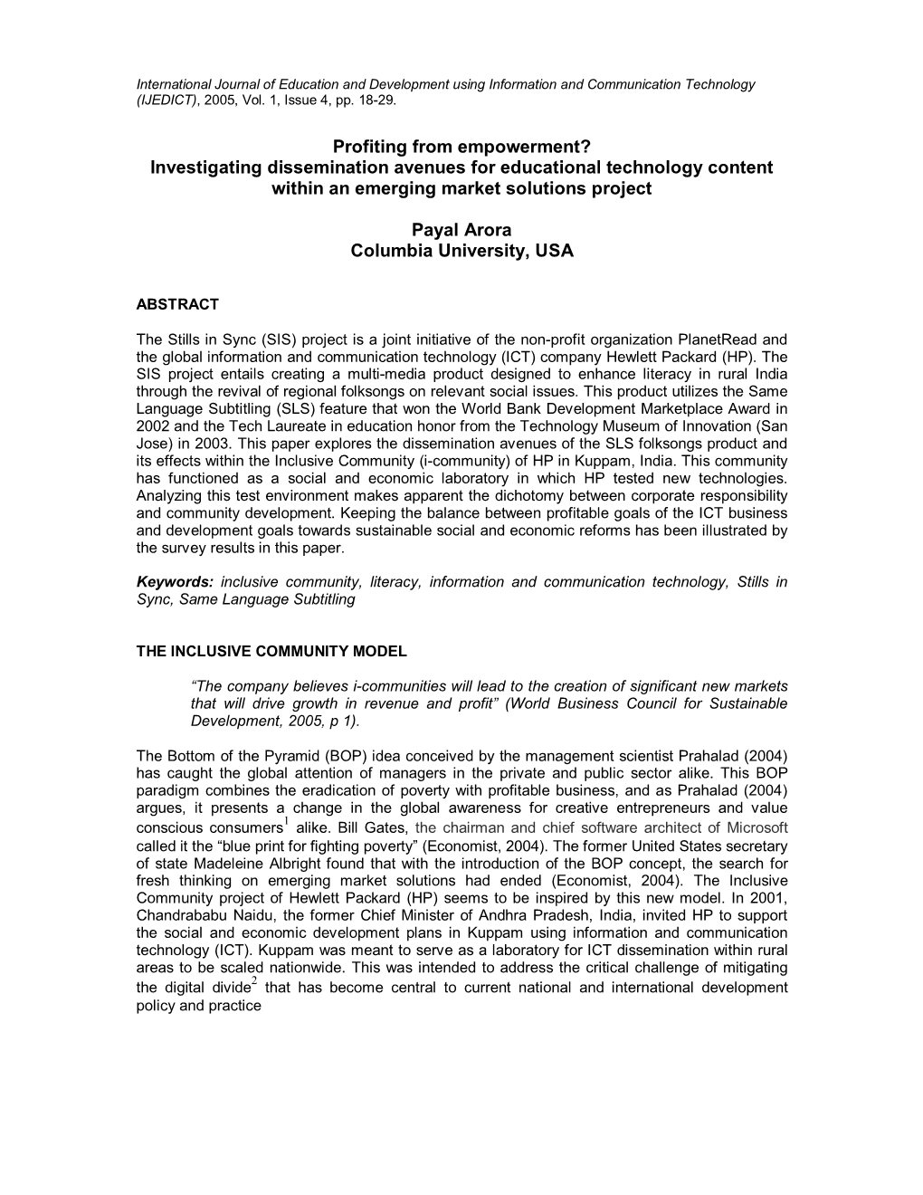 Profiting from Empowerment? Investigating Dissemination Avenues for Educational Technology Content Within an Emerging Market Solutions Project