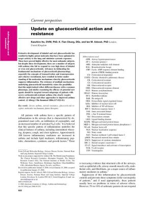 Current Perspectives Update on Glucocorticoid Action and Resistance
