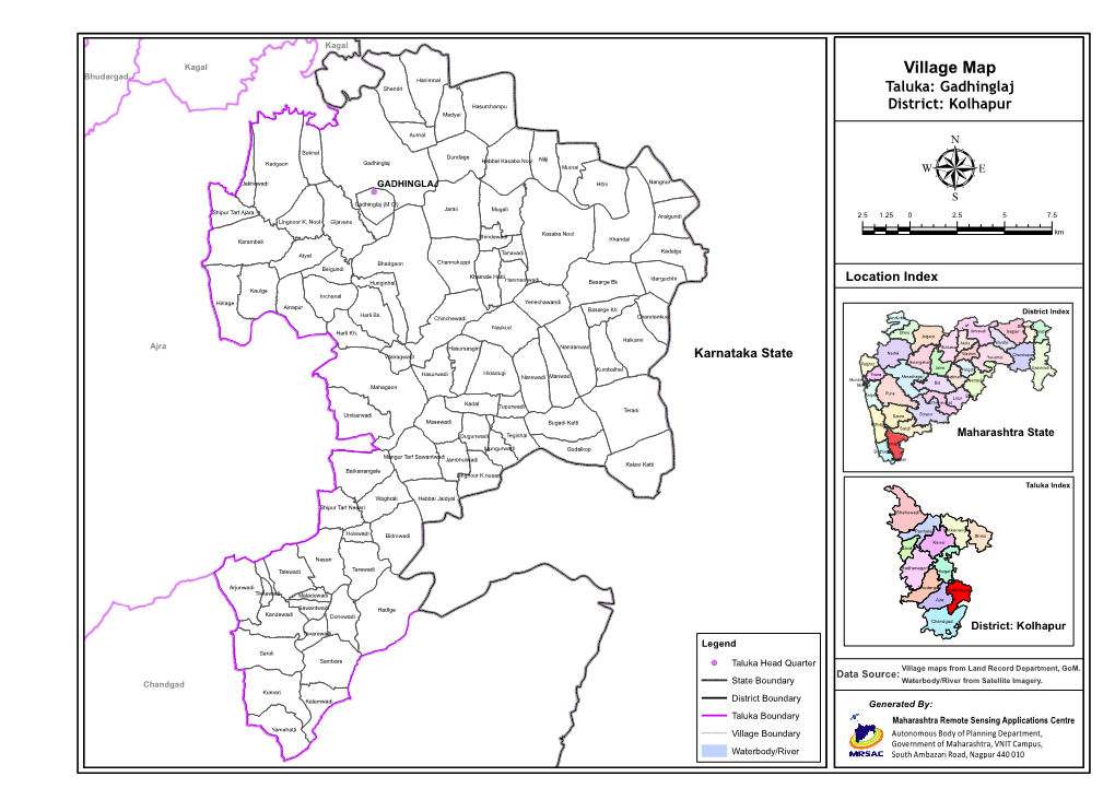 Village Map Bhudargad Hanimnal Shendri Taluka: Gadhinglaj Hasurchampu District: Kolhapur Madyal