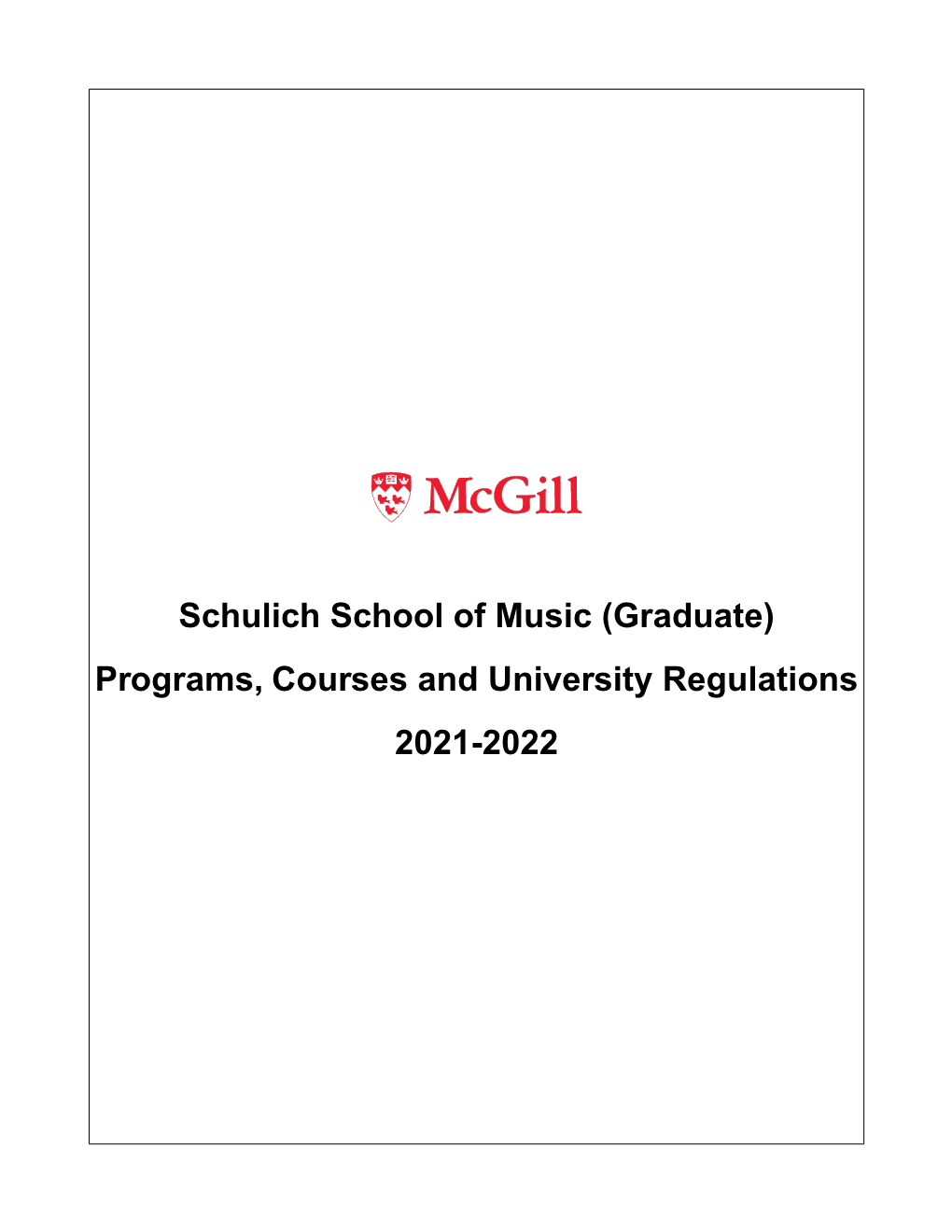 (Graduate) Programs, Courses and University Regulations 2021-2022
