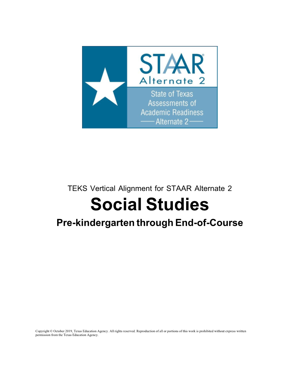 TEKS Vertical Alignment for STAAR Alternate 2 Social Studies