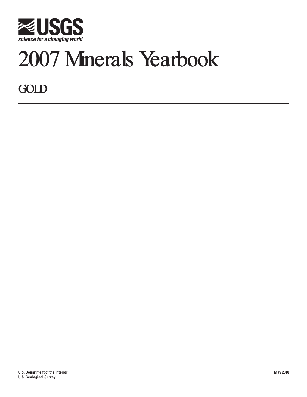 2007 Minerals Yearbook