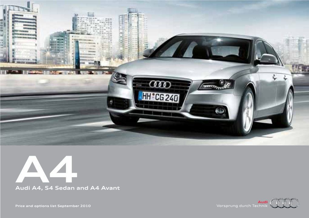 Audi A4, S4 Sedan and A4 Avant