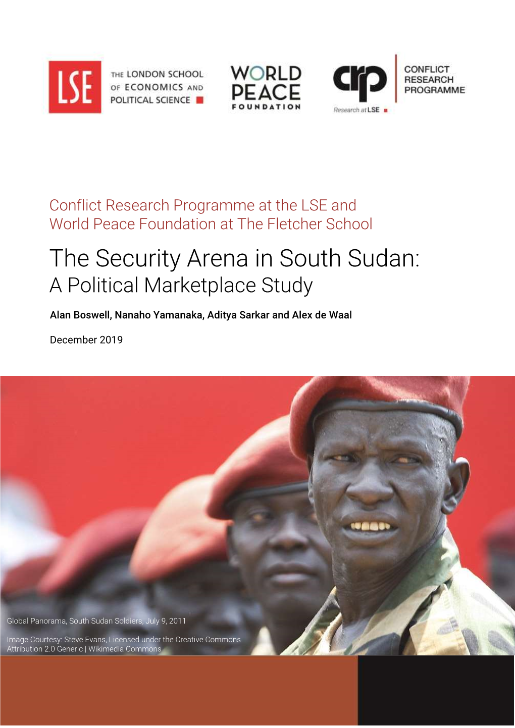 The Security Arena in South Sudan: a Political Marketplace Study