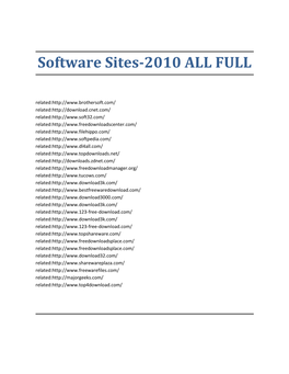 Software Sites-2010 ALL FULL