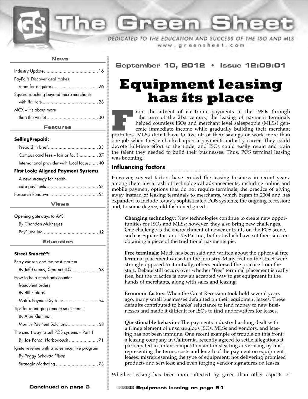 Equipment Leasing Has Its Place