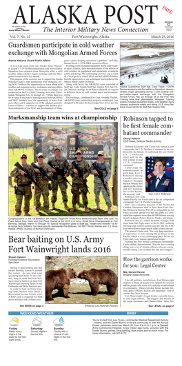 Bear Baiting on U.S. Army Fort Wainwright Lands 2016