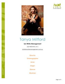 Tanya Mitford