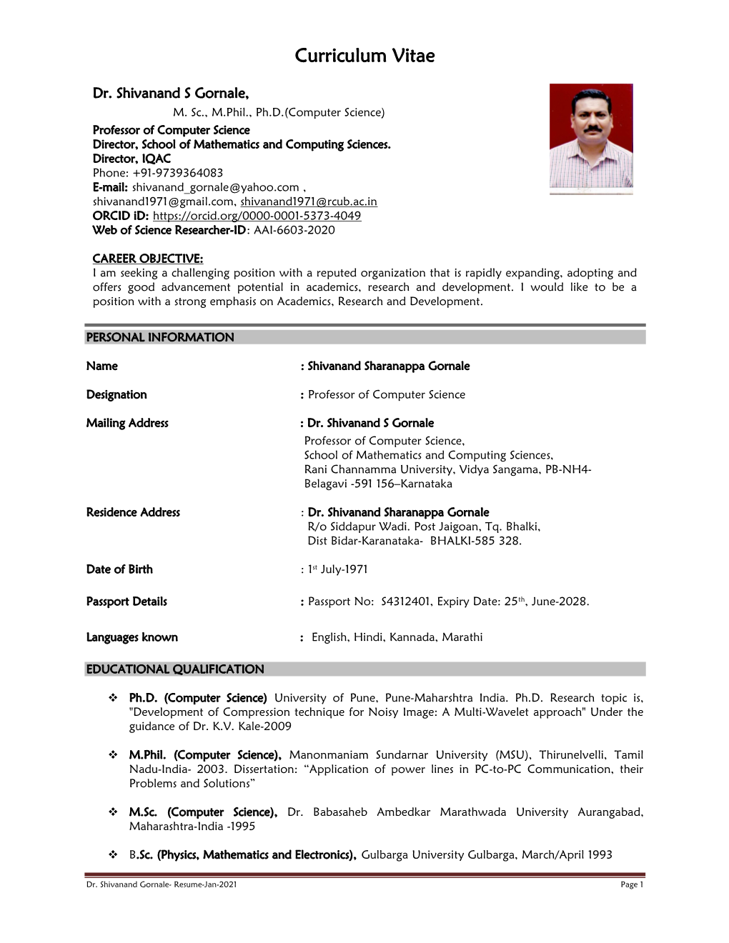 Curriculum Vitae