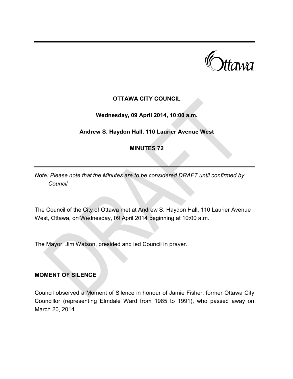 City Council Minutes