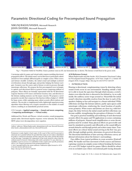 Parametric Directional Coding for Precomputed Sound Propagation