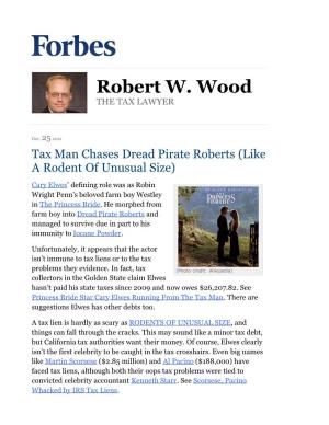Tax Man Chases Dread Pirate Roberts
