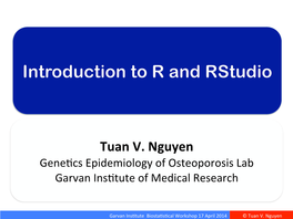 Introduction to R