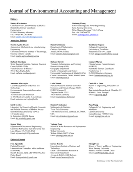 Journal of Environmental Accounting and Management