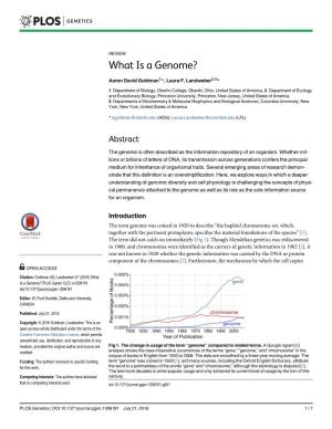 What Is a Genome?
