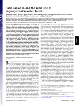 Rosid Radiation and the Rapid Rise of Angiosperm-Dominated Forests