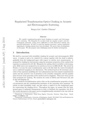 Regularized Transformation-Optics Cloaking in Acoustic and Electromagnetic Scattering