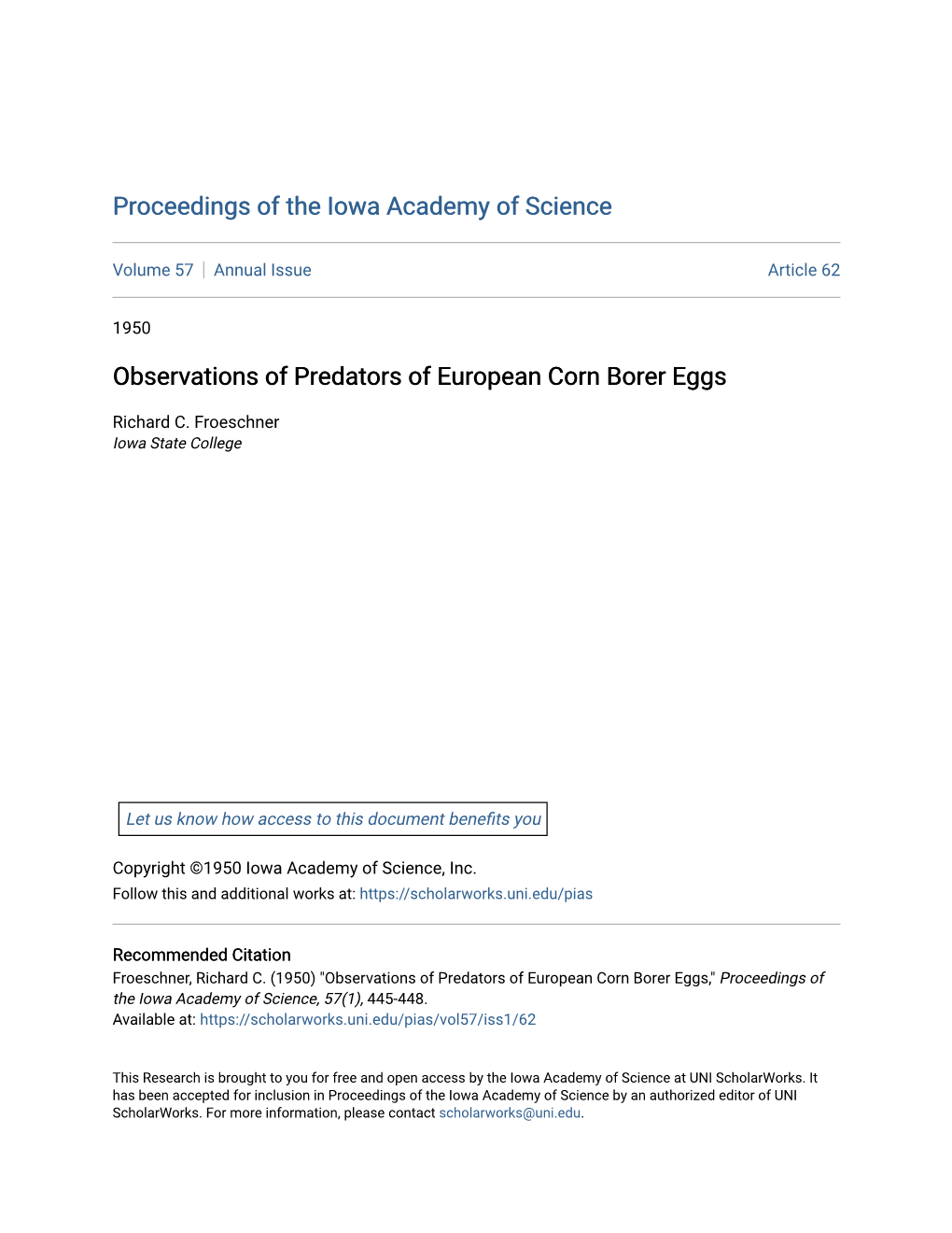 Observations of Predators of European Corn Borer Eggs