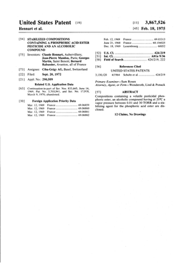United States Patent 19 11, 3,867,526 Hennart Et Al