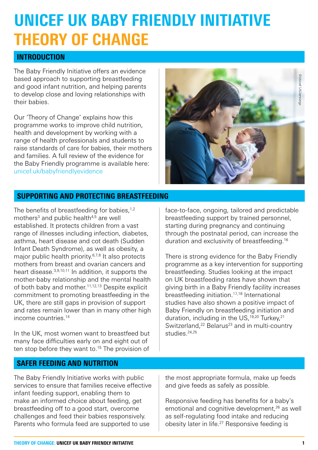 Unicef Uk Baby Friendly Initiative Theory of Change Introduction