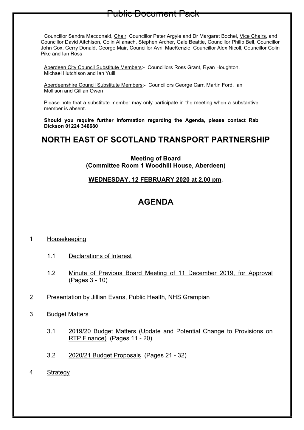 (Public Pack)Agenda Document for North East of Scotland