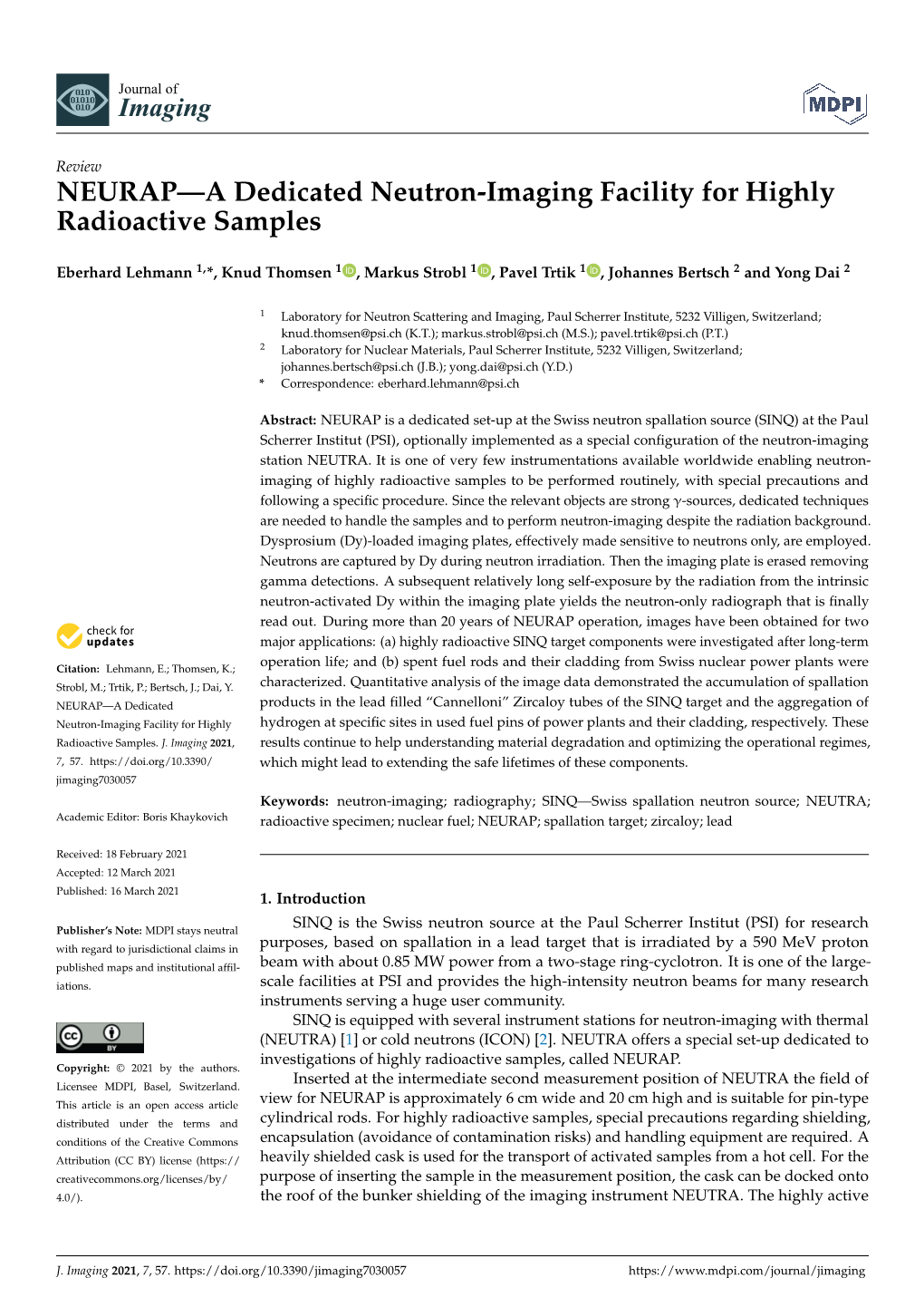 NEURAP—A Dedicated Neutron-Imaging Facility for Highly Radioactive Samples