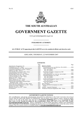 Liquor Licensing Act 1997— Corporations and District Councils—Notices