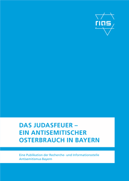 Das Judasfeuer – Ein Antisemitischer Osterbrauch in Bayern