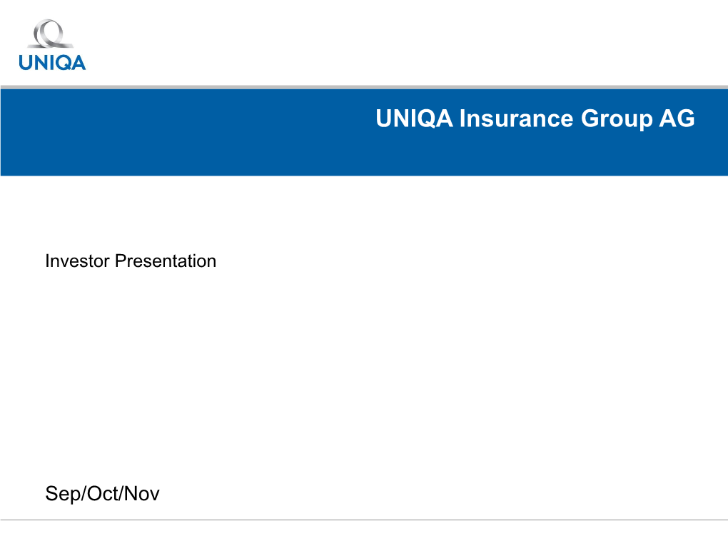 UNIQA Insurance Group AG