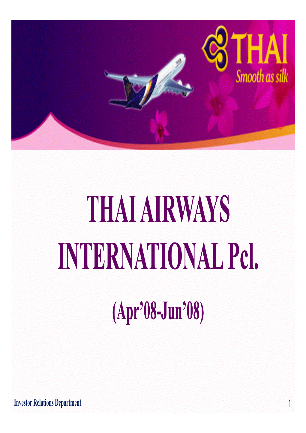 THAI AIRWAYS THAI AIRWAYS INTERNATIONAL Pcl