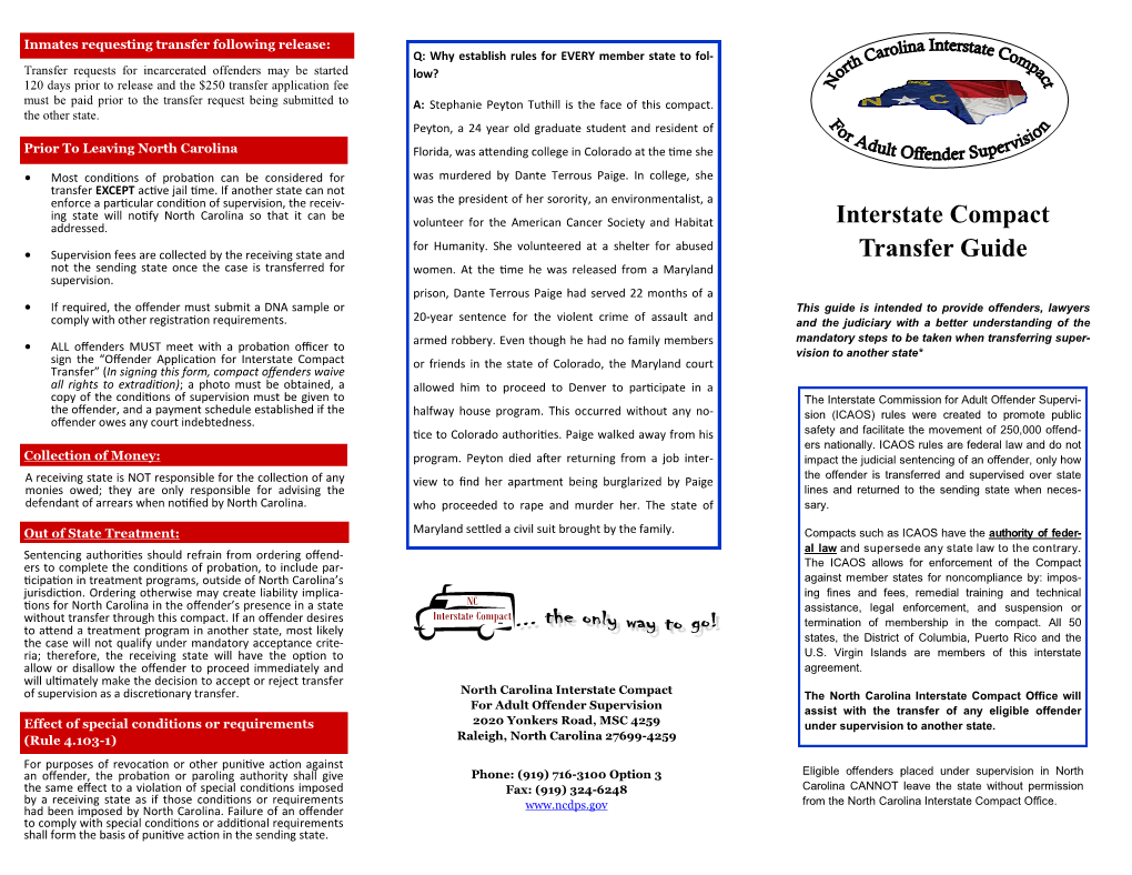 Interstate Compact Transfer Guide