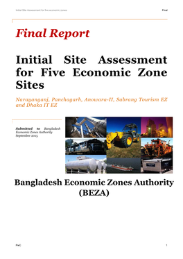 Final Report Initial Site Assessment for Five Economic Zone Sites
