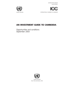 An Investment Guide to Cambodia: Opportunities and Conditions