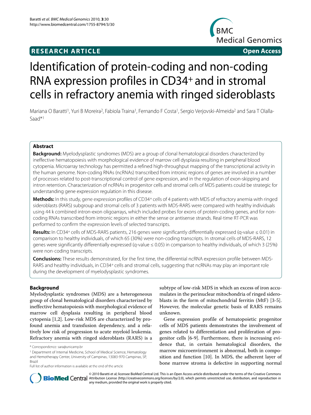 Research Article Identification of Protein-Coding and Non-Coding