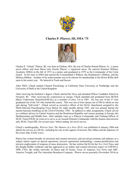 Charles P. Pfarrer, III, SMA ’75