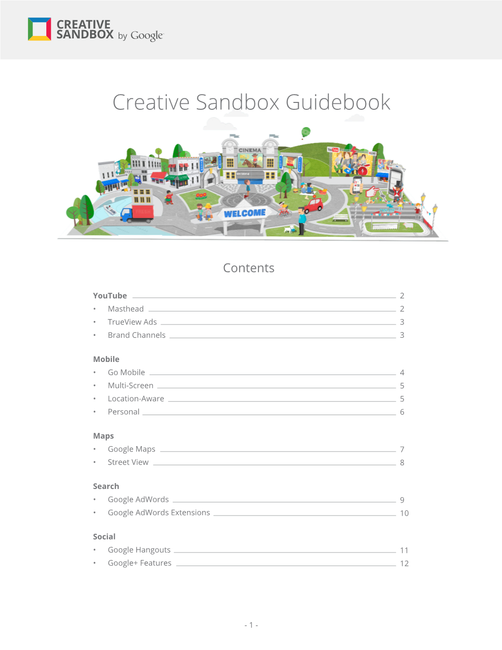 Google Creative Sandbox Guidebook