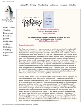 Journal of San Diego History