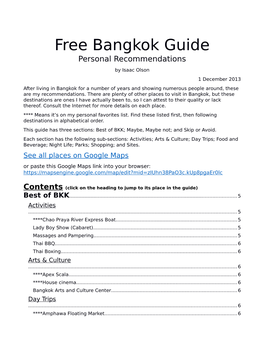 Free Bangkok Guide